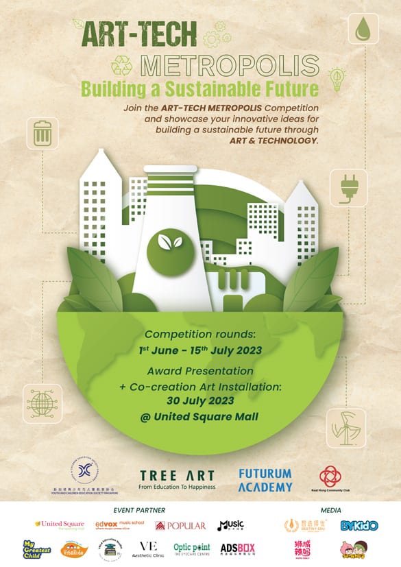 Poster: Art-Tech Metropolis Competition, Building A Sustainable Future