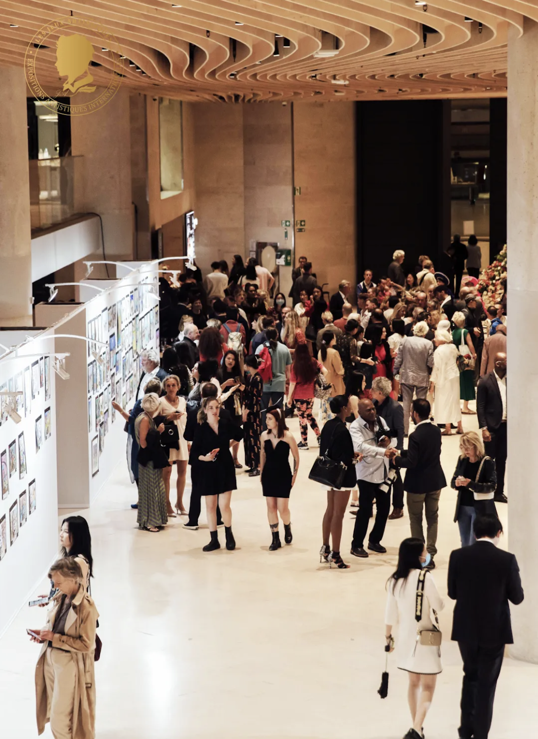 Visitors attending a previous exhibition
