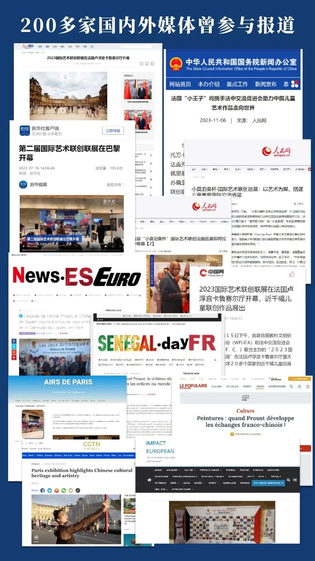 International media coverage of previous exhibitions